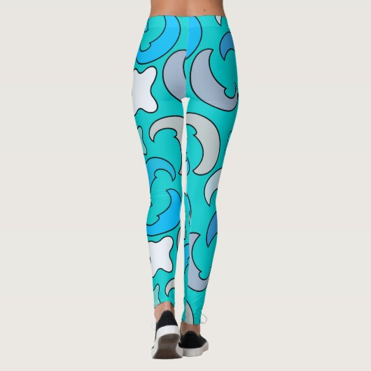 Cloudy Blue Moon Leggings (Rückseite)