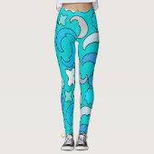 Cloudy Blue Moon Leggings (Vorderseite)