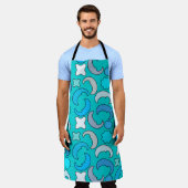 Cloudy Blue Moon Schürze (Getragen)