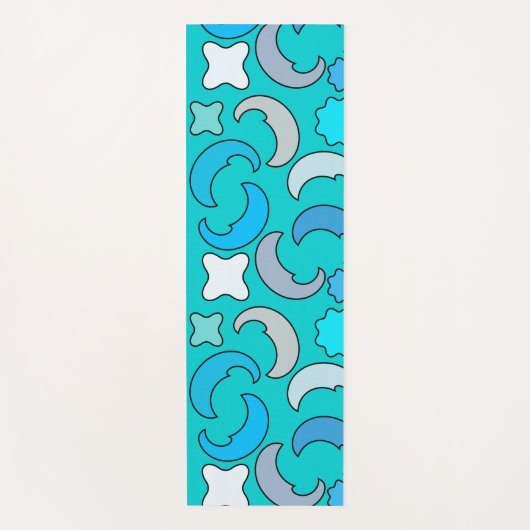 Cloudy Blue Moon Yogamatte (Vorderseite)