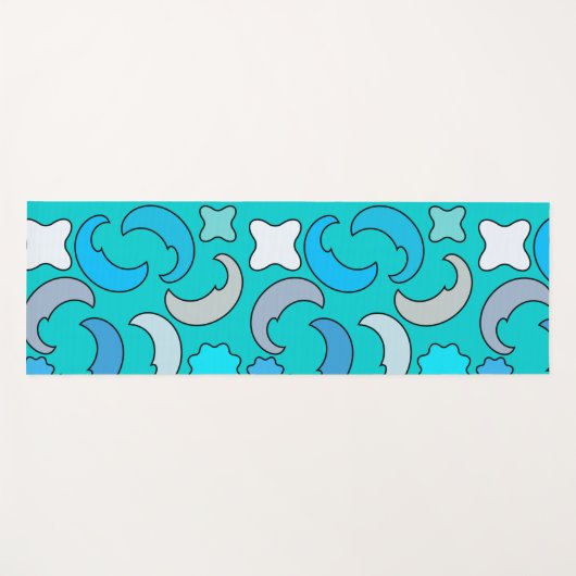 Cloudy Blue Moon Yogamatte (Vorderseite (Horizontal))