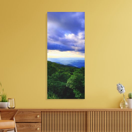 Cloudy Blue Ridge Mountains Leinwanddruck (Insitu (Wohnzimmer))