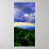 Cloudy Blue Ridge Mountains Poster (Vorne)