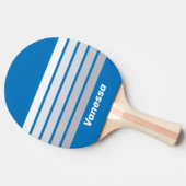 Cloudy Blue Sky Across Striping with Name Tischtennis Schläger (Seitenansicht)