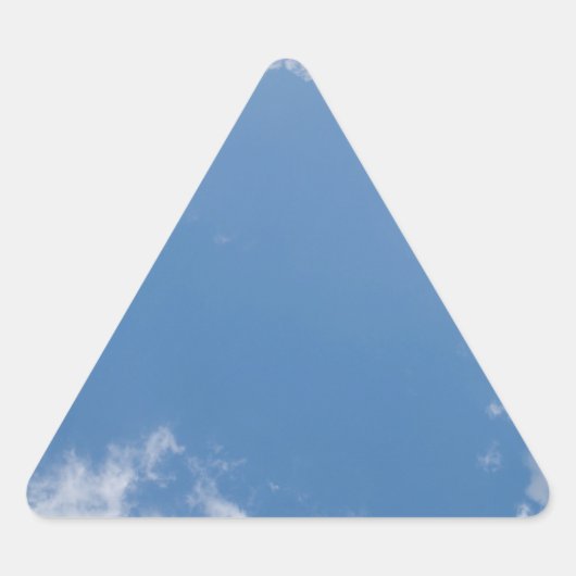 Cloudy Blue Sky BackgroundTriangle Sticker (Vorderseite)