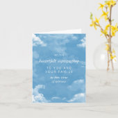 Cloudy Blue Sky - Beileidsbekundungen Karte (Gelbe Blume)