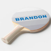 Cloudy Blue Sky Bold Stripes with Name Tischtennis Schläger (Vorderseite)