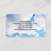 Cloudy Blue Sky Christlicher Minister Pastor Visitenkarte (Rückseite)