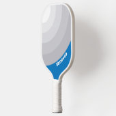 Cloudy Blue Sky Circle Stripe with Name Pickleball Schläger (Links)