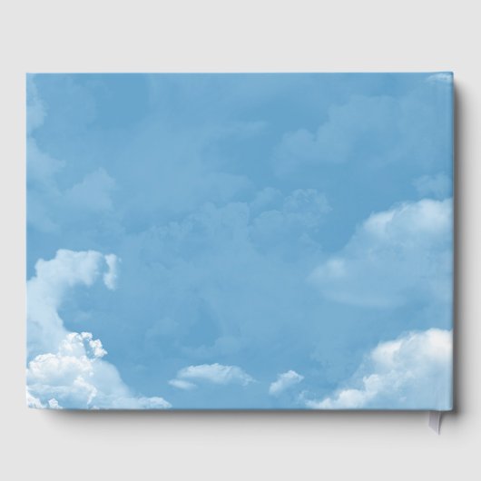 Cloudy Blue Sky Foto Membership Service Gästebuch (Rückseite)