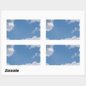 Cloudy Blue Sky Hintergrund Rectangle Aufkleber (Blatt)