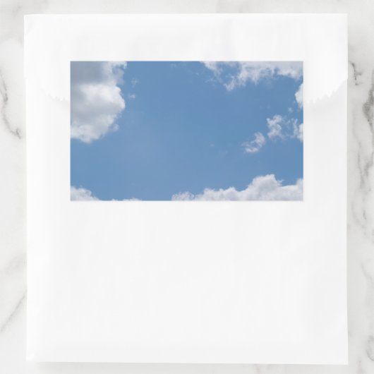 Cloudy Blue Sky Hintergrund Rectangle Aufkleber (Tasche)