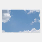 Cloudy Blue Sky Hintergrund Rectangle Aufkleber (Vorderseite)