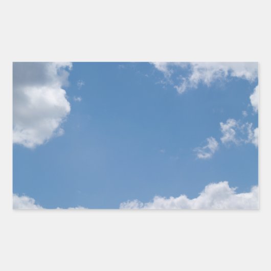 Cloudy Blue Sky Hintergrund Rectangle Aufkleber (Vorderseite)