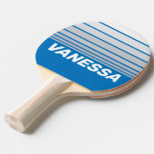 Cloudy Blue Sky Horizon Striping with Name Tischtennis Schläger (Vorderseite)