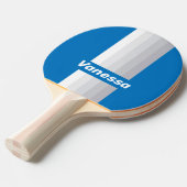 Cloudy Blue Sky Pin Stripes with Name Tischtennis Schläger (Vorderseite)