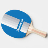 Cloudy Blue Sky Pin Stripes with Name Tischtennis Schläger (Seitenansicht)
