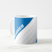 Cloudy Blue Sky Stripes with Name Kaffeetasse (Vorderseite Links)