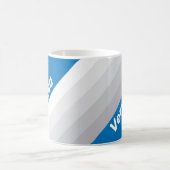 Cloudy Blue Sky Stripes with Name Kaffeetasse (Mittel)