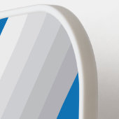 Cloudy Blue Sky Stripes with Name Pickleball Schläger (Linke Seite)