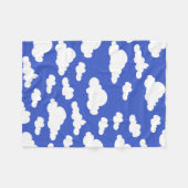 Cloudy Blue Sky White Clouds Dreamy Clouding Fleecedecke (Vorderseite (Horizontal))