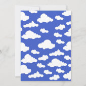 Cloudy Blue Sky White Clouds Dreamy Clouding Save The Date (Rückseite)