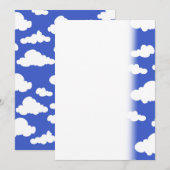 Cloudy Blue Sky White Clouds Dreamy Clouding Save The Date (Vorne/Hinten)