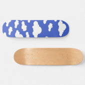 Cloudy Blue Sky White Clouds Dreamy Clouding Skateboard (Horizontal)