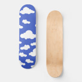 Cloudy Blue Sky White Clouds Dreamy Clouding Skateboard (Vorderseite)