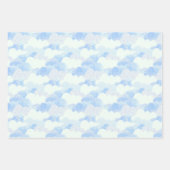 Cloudy Blue Textured Skies Geschenkpapier Set (Vorderseite)