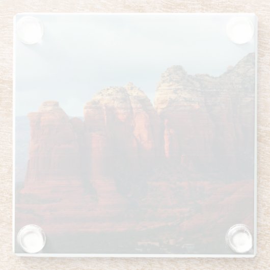 Cloudy Coffee Pot Rock in Sedona Arizona Glasuntersetzer (Rückseite)