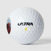 Cloudy Coffee Pot Rock in Sedona Arizona Golfball (Logo)