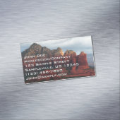 Cloudy Coffee Pot Rock in Sedona Arizona Magnetische Visitenkarte (Beispiel)