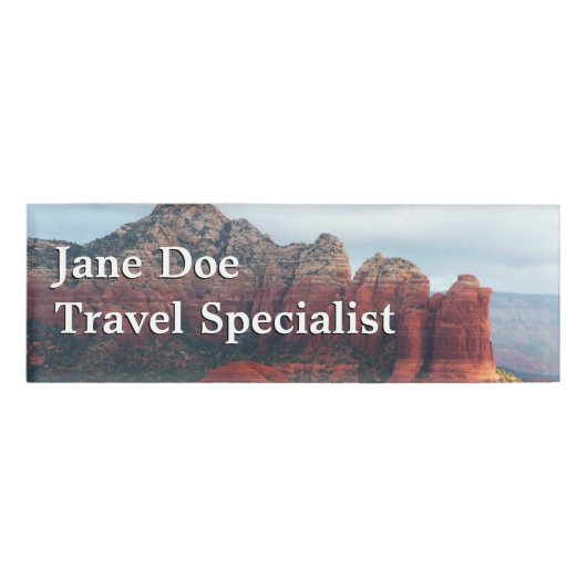 Cloudy Coffee Pot Rock in Sedona Arizona Namenschild (Vorderseite)
