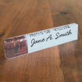 Cloudy Coffee Pot Rock in Sedona Arizona Namensplakette (Seite)