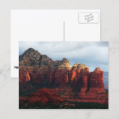 Cloudy Coffee Pot Rock in Sedona Arizona Postkarte (Vorne/Hinten)