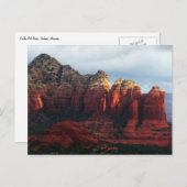 Cloudy Coffee Pot Rock in Sedona Arizona Postkarte (Vorne/Hinten)