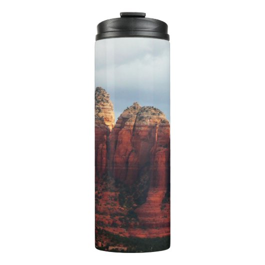 Cloudy Coffee Pot Rock in Sedona Arizona Thermosbecher (Vorderseite)