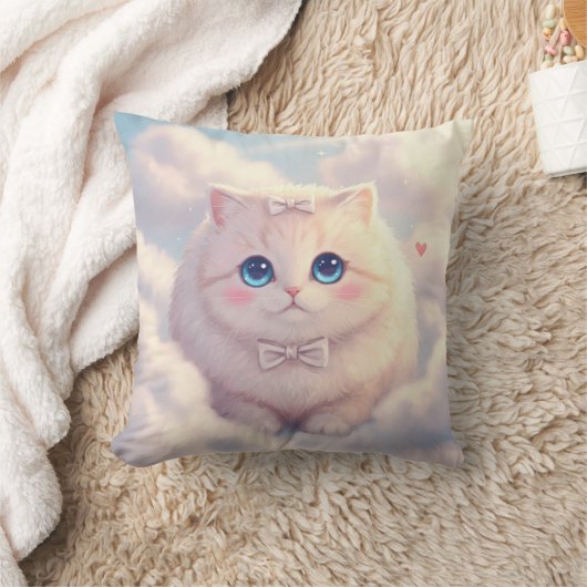 Cloudy Cuddle Cat Pillow Kissen (Decke)