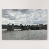 Cloudy Day Southwark Bridge Thames River London Ve Puzzle (Horizontal)
