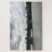 Cloudy Day Southwark Bridge Thames River London Ve Puzzle (Vertikal)