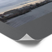 Cloudy Day Waterscape Photo Poster (Ecke)