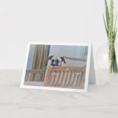 Cloudy Dog Portrait Karte (Vorderseite)