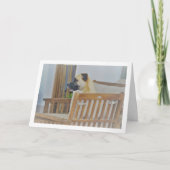 Cloudy Dog Portrait Karte (Vorderseite)