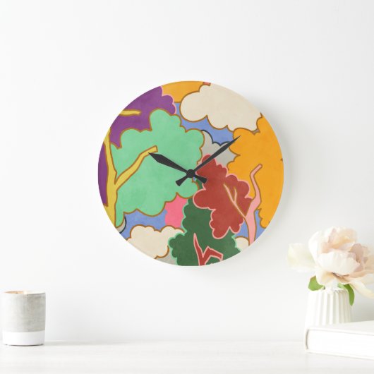 Cloudy Dreams Große Wanduhr (Zuhause)