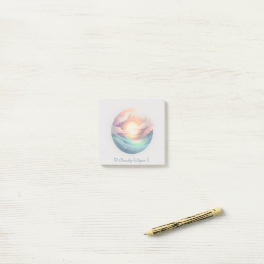 Cloudy Eclipse Logo Notizen (Auf Schreibtisch)