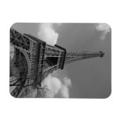 Cloudy Eiffel in Schwarz/Weiß, 2015 Magnet (Horizontal)