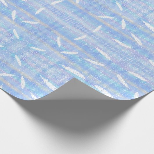 Cloudy Feathers Geschenkpapier (Ecke)