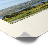 Cloudy Field by Lake Poster (Ecke)