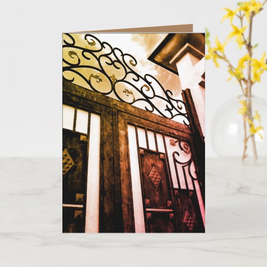 Cloudy Gate Karte (Gelbe Blume)